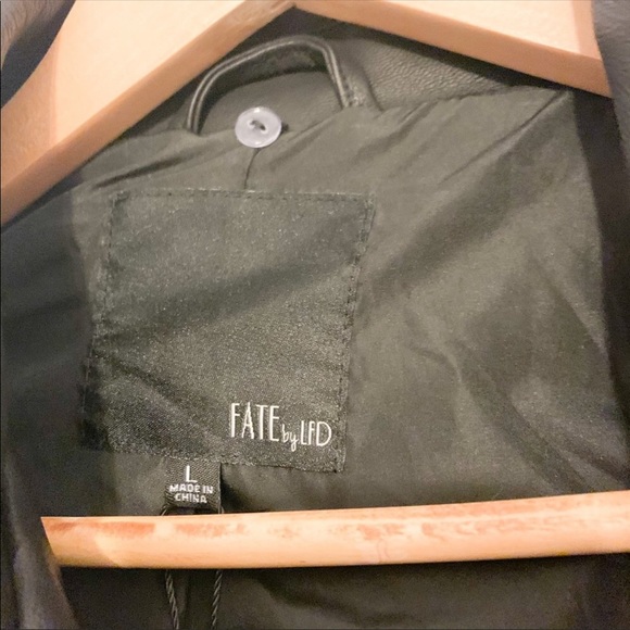 NWT! LEATHER Black Motorcycle Jacket- LOOP ZIPPERS! Sz L - Picture 6 of 10